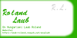 roland laub business card